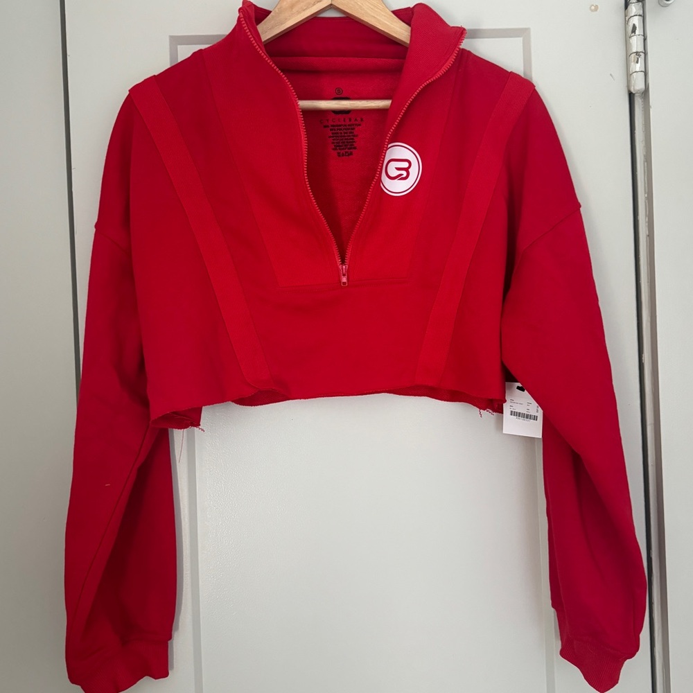 NWT CycleBar Half Zip Crop Jacket